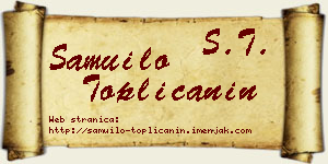 Samuilo Topličanin vizit kartica
